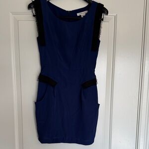BCBGeneration Blue and Black Mini Dress